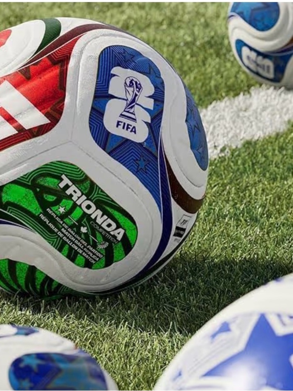 adidas FIFA World Cup 26™ Trionda Competition Football– White, Red, Green, Blue - Picture 3 of 5